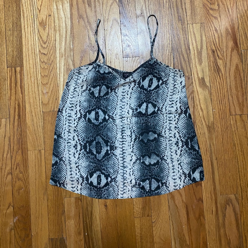 Topshop tank top in snake print